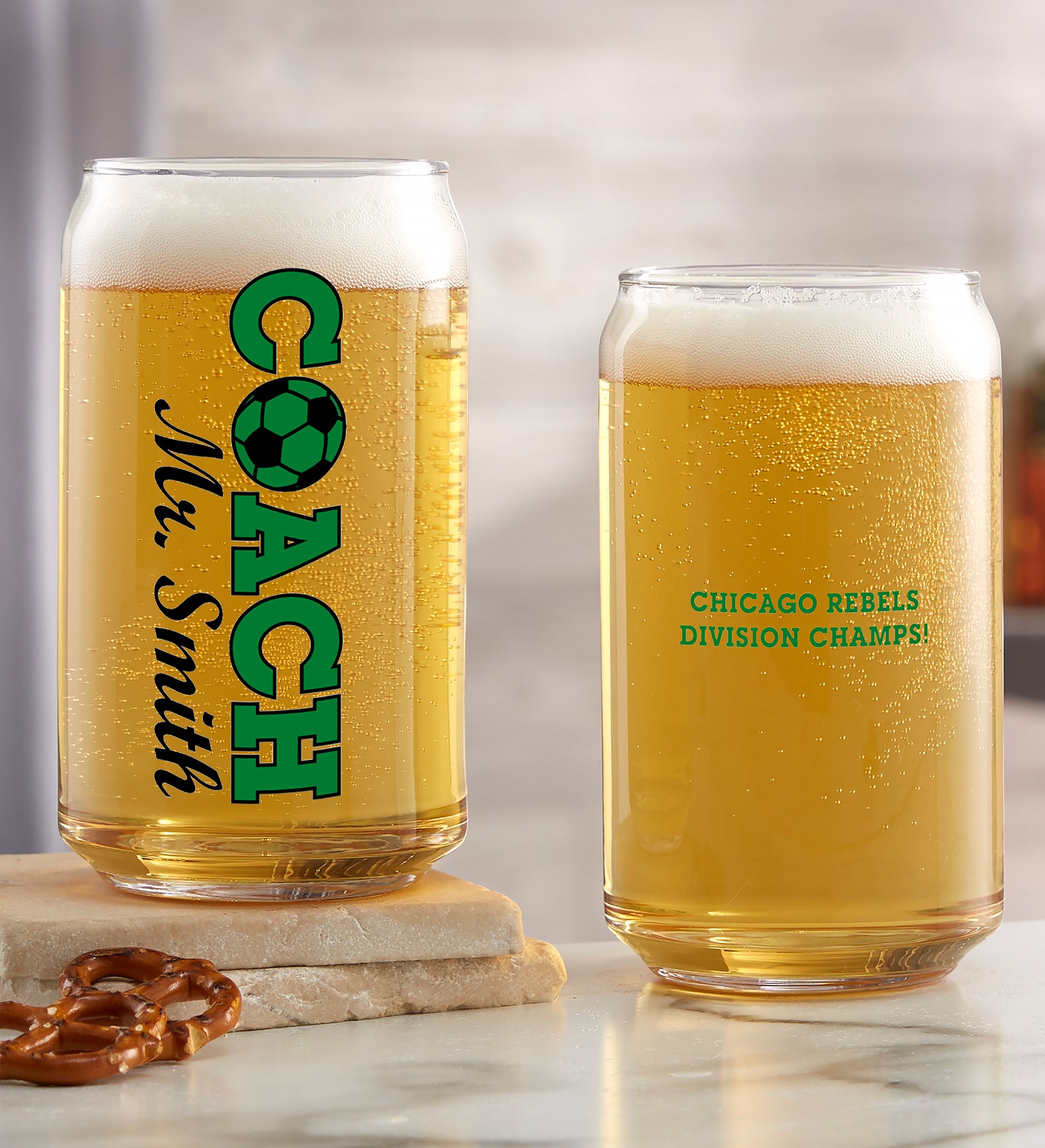 Coach Personalized Beer Glasses